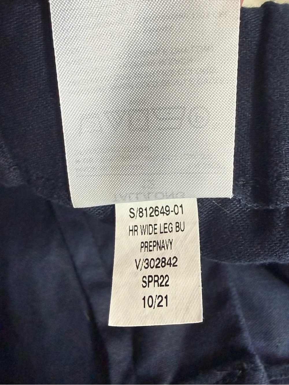 Banana Republic Linen Cotton Wide Leg Pants Navy 12 Tall High Rise